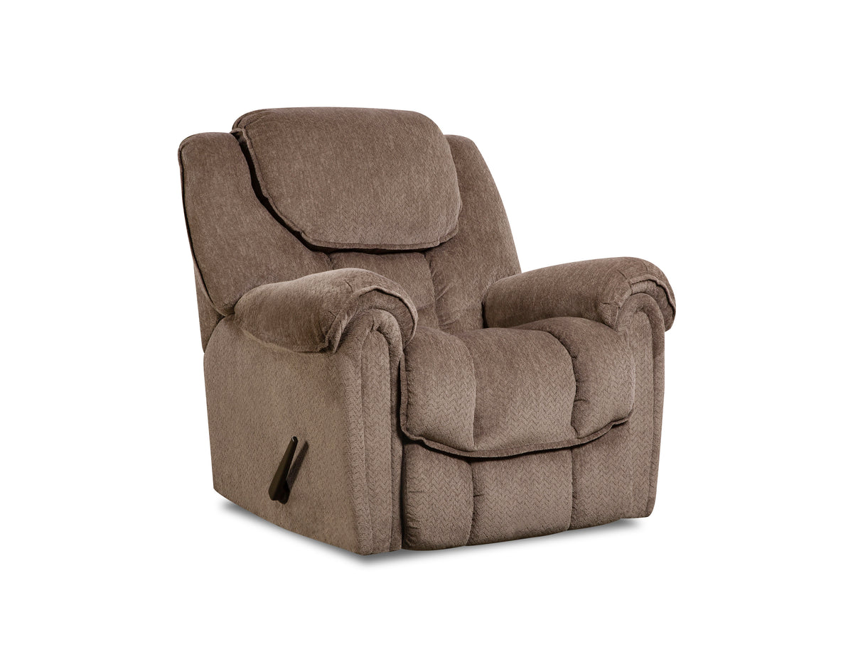 Brown recliner chair on a white background