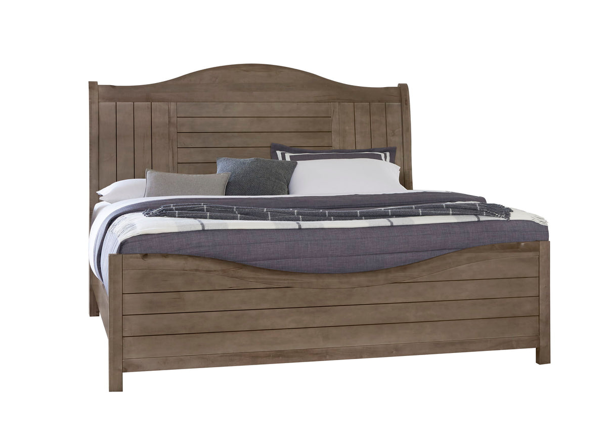 Cool Farmhouse - Queen Sleigh Bed Headboard - Gray