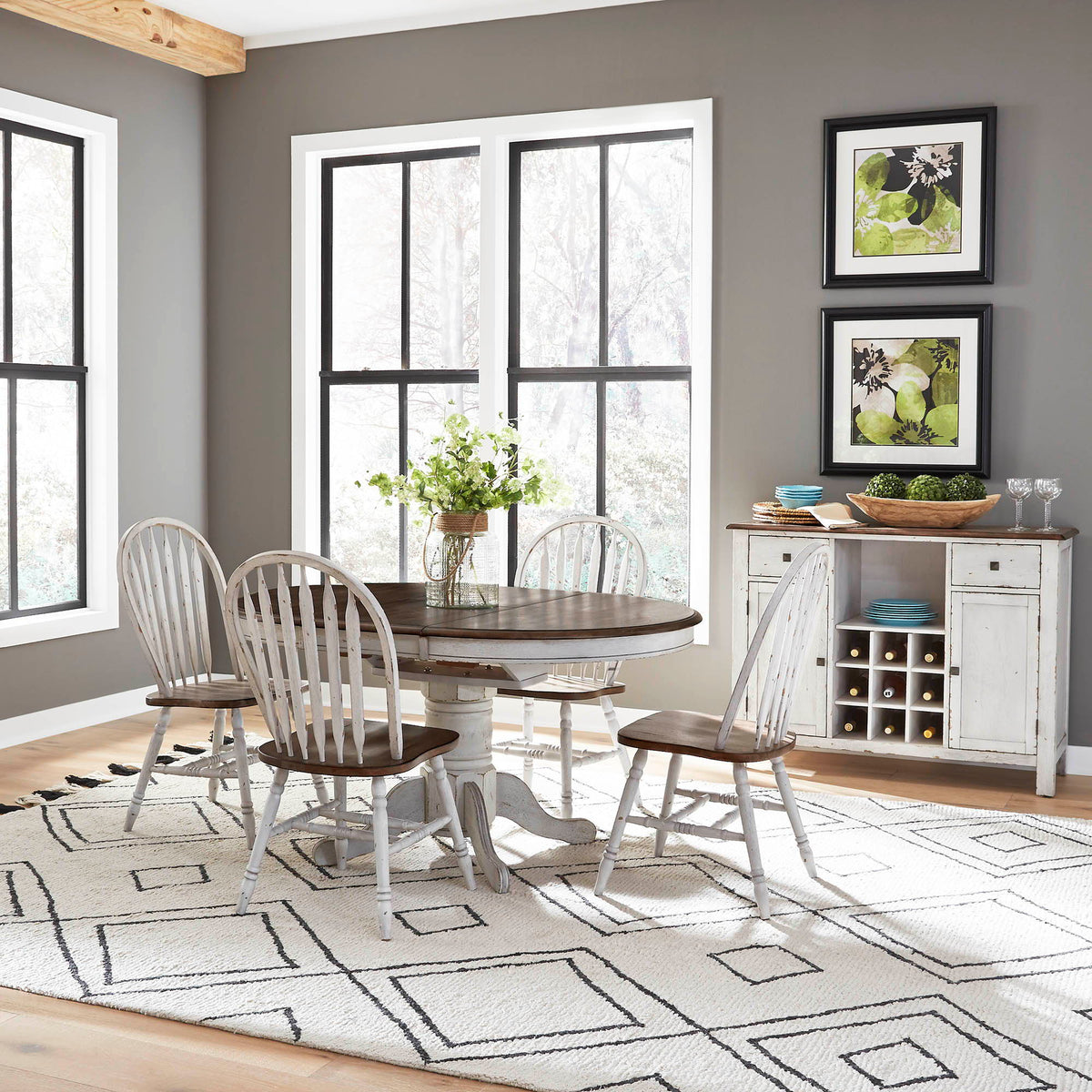 Carolina Crossing - Gathering Table Top - White / Antique Honey