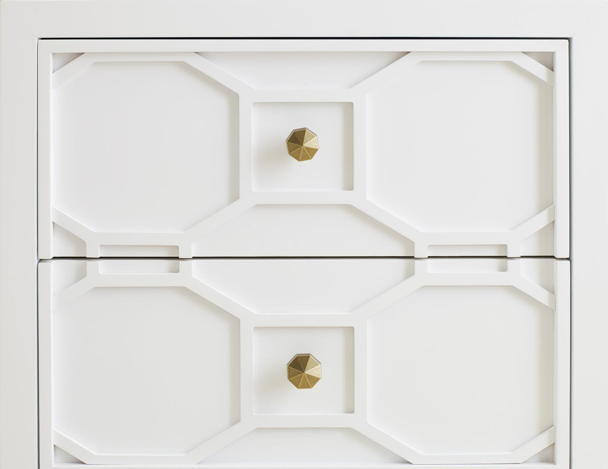 Chelsea by Rachael Ray - Dresser - White With Gold Accents