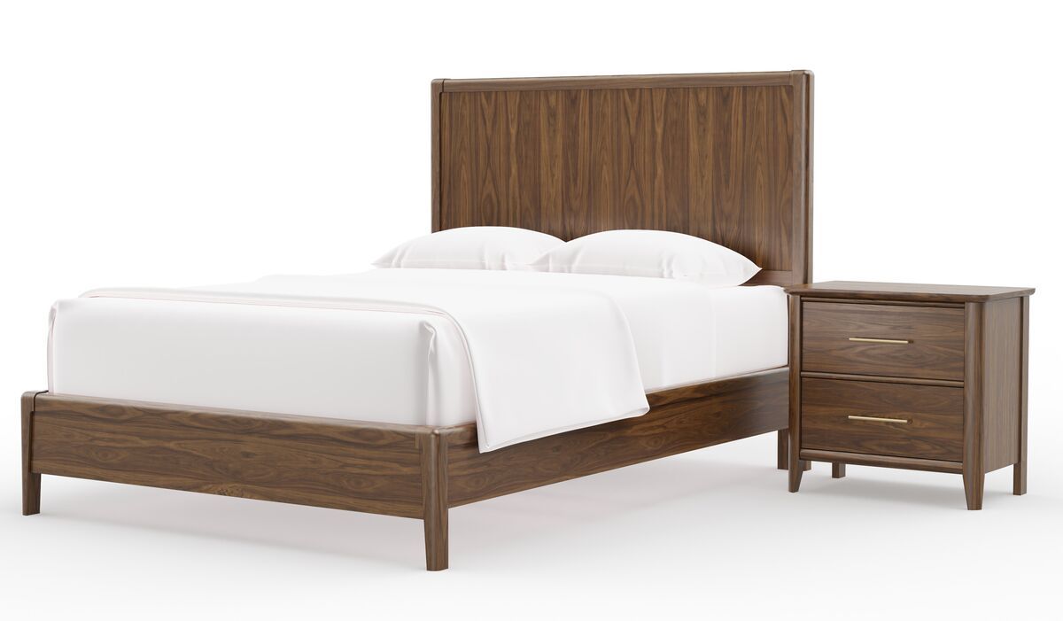 Nordhaven - King Panel Headboard - Nordic Walnut