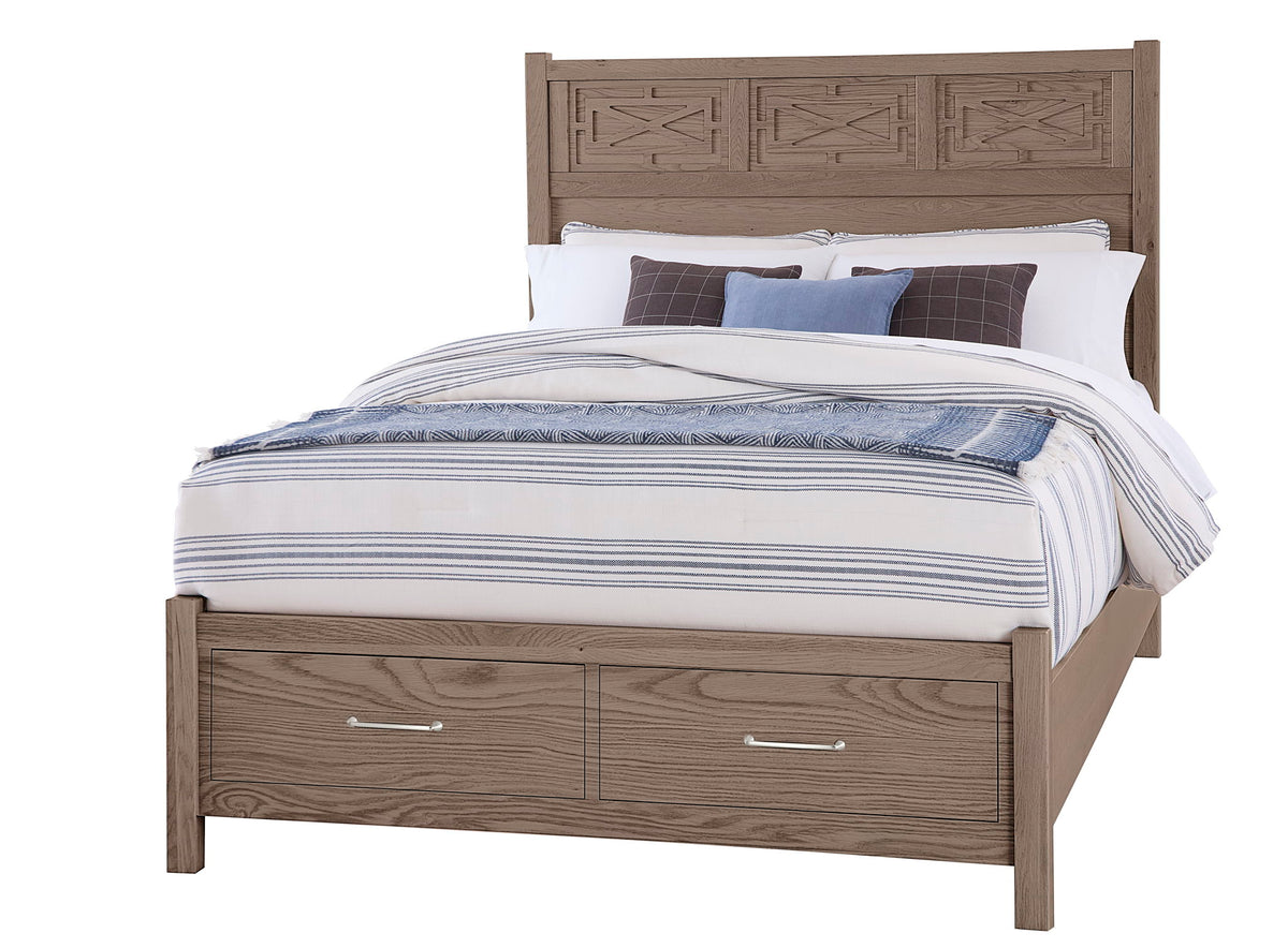 Tide & Timber - Queen Storage Footboard - Gray Oak