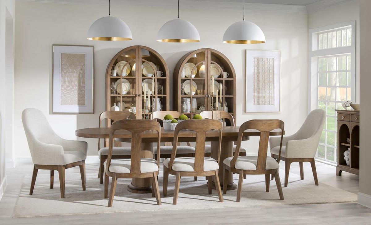 Harmony - Double Pedestal Dining Table Top - Ovation Tweed