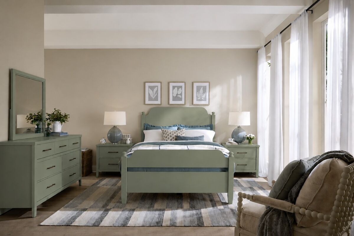Pure Maple - Queen Poster Headboard 5/0 - Sage