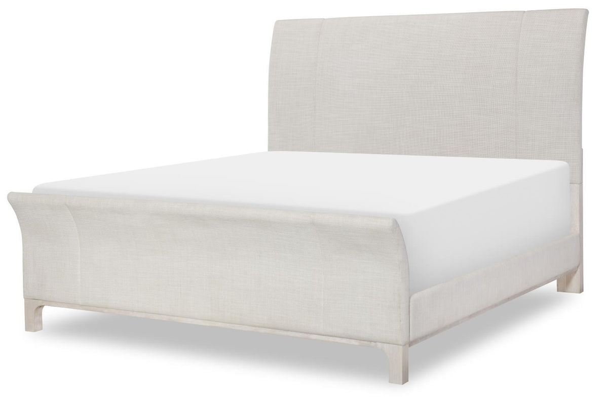 Harmony - King / California King Upholstered Sleigh Headboard - Prelude Frost