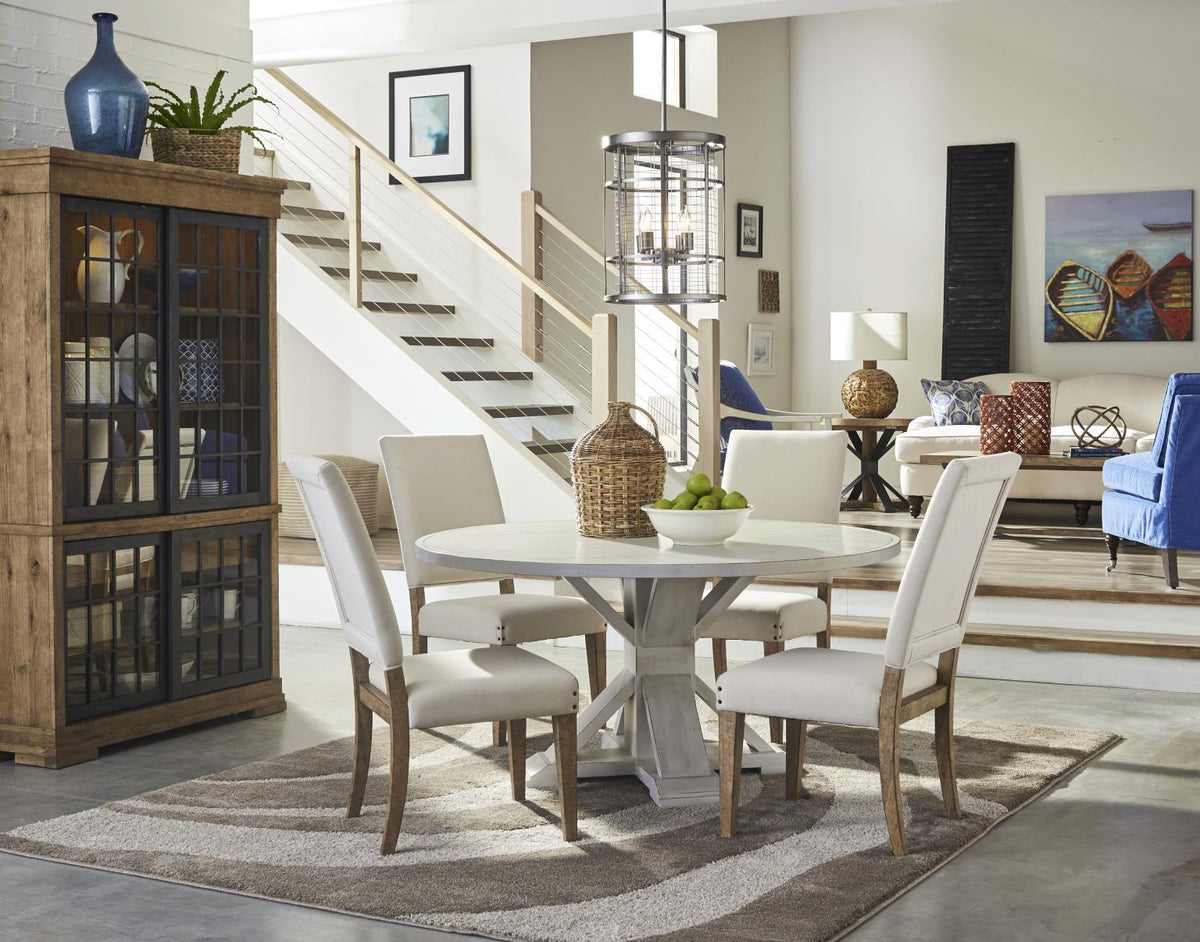 Coming Home - Complete Round Dining Table - Chalk