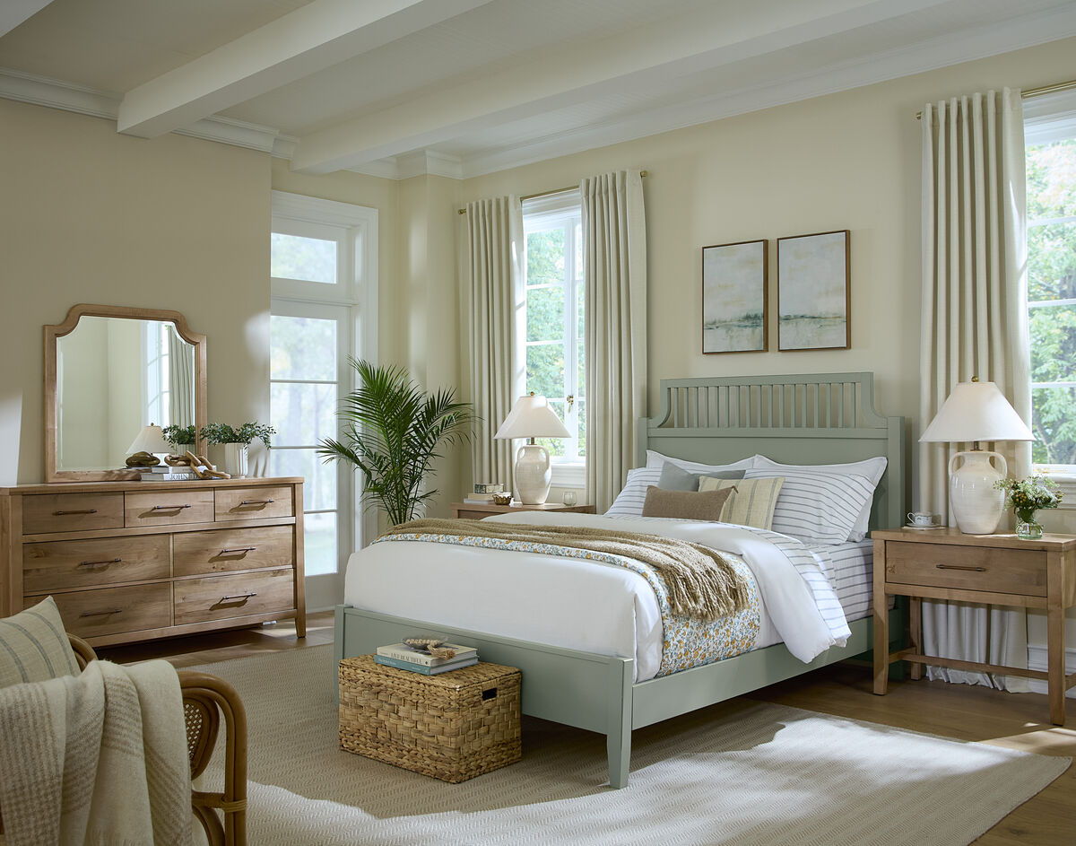 Pure Maple - Queen Garden Footboard - Sage