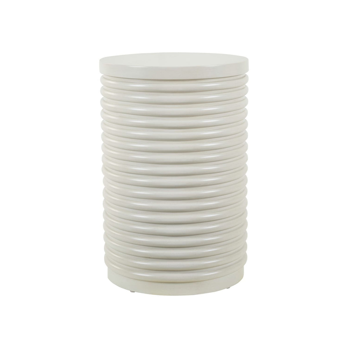 Berkley Square - Round Chairside Table - Linen & Khaki