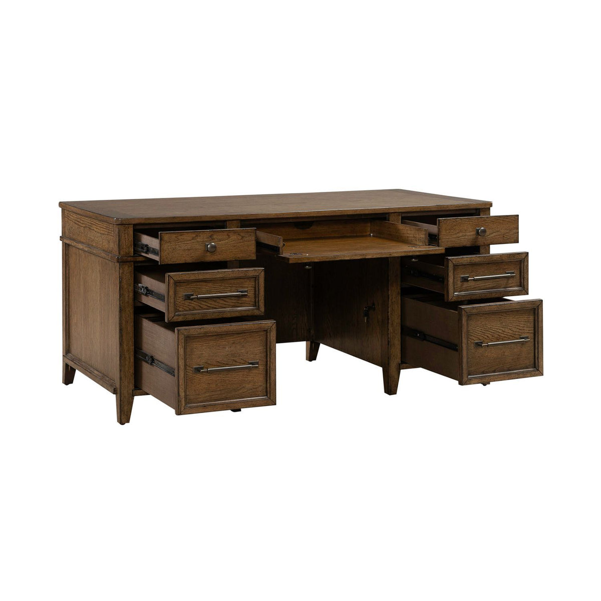 Carolina Park - Jr Executive Desk - Amber Brown