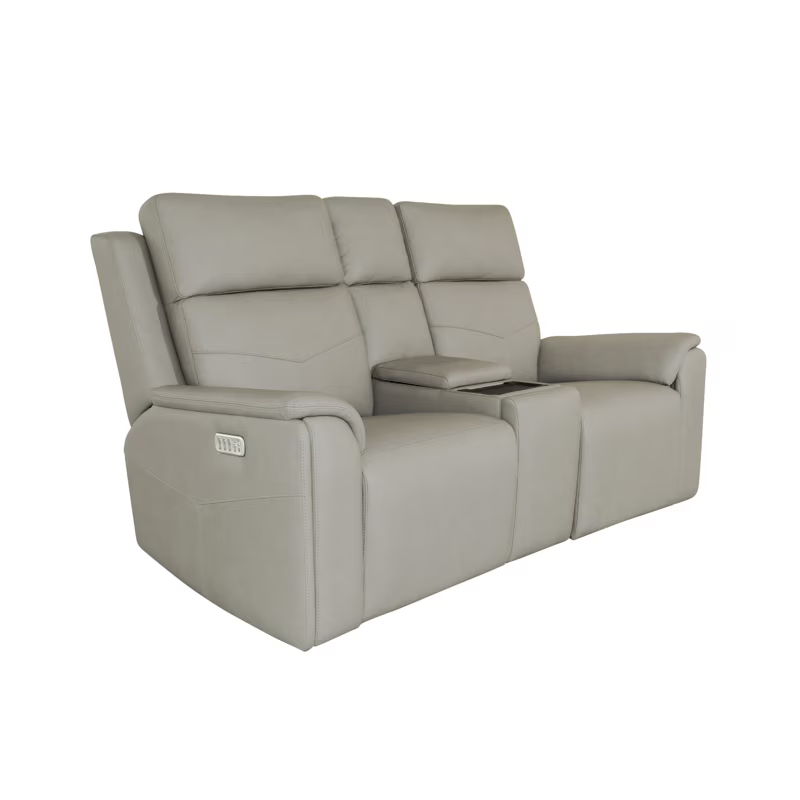 Vernon - Power Reclining Loveseat With Console, Power Headrests, Lumbar, Heat & Massage