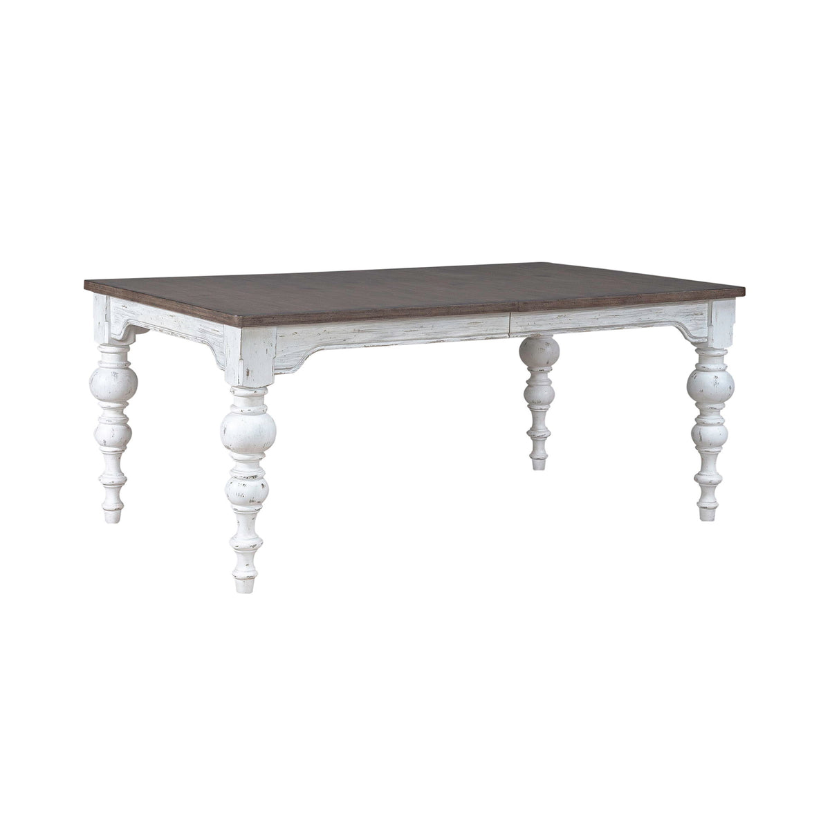 River Place - Rectangular Leg Table - Riverstone White & Tobacco