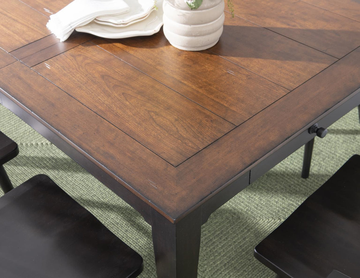 Fenmore - Leg Dining Table - Mocha And Distressed Cherry