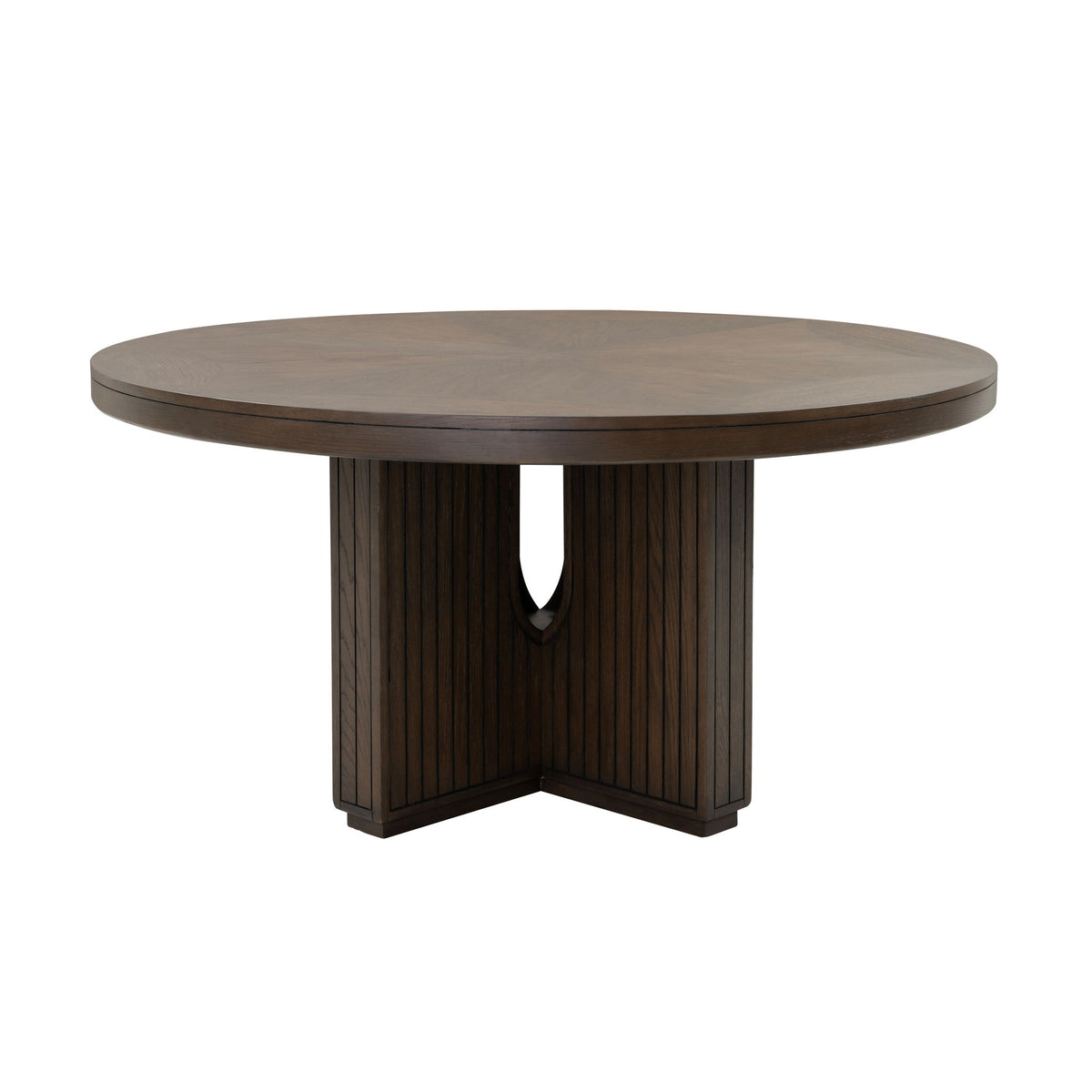 Athens - Round Pedestal Dining Table Top - Chocolate Brown