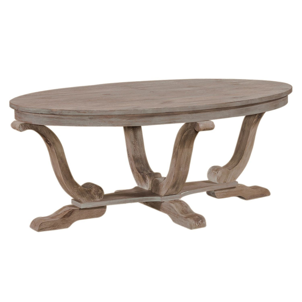 Greystone Mill - 3 Piece Table Set (1 Cocktail 2 End Tables) - Stone White Wash / Wirebrush Distressing