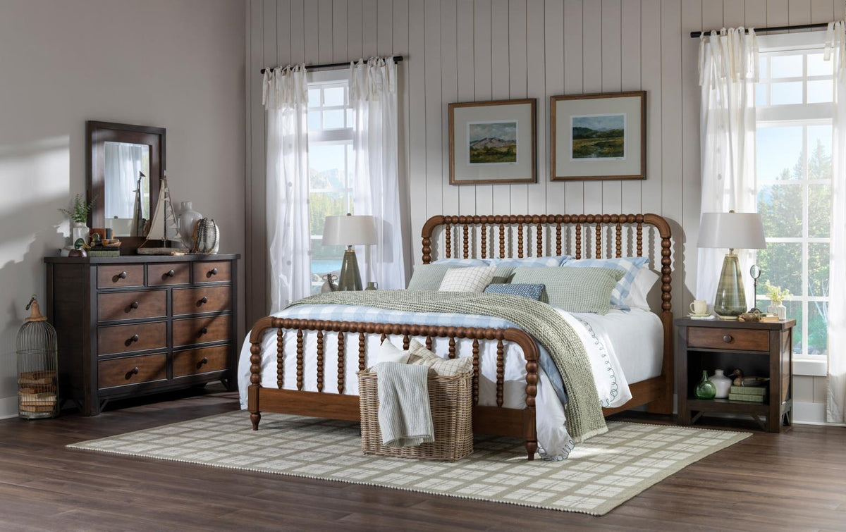 Lake House - Two Tone Open Nightstand - Pinecone And Dried Tobacco