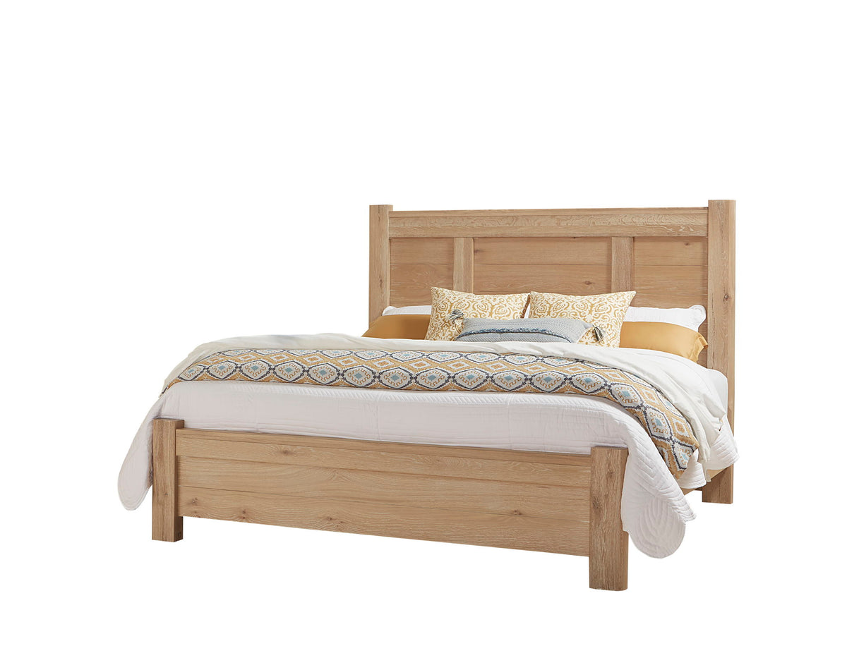 Crafted Oak - Ben's Queen Post Footboard - Light Brown