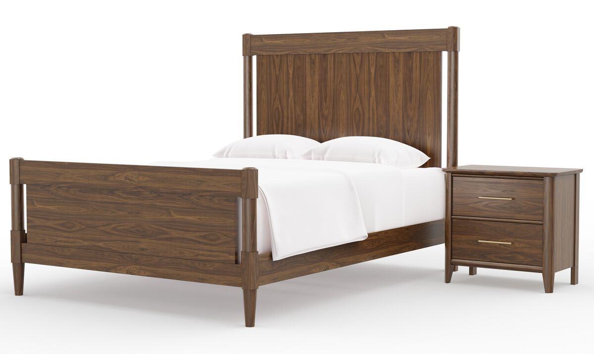 Nordhaven - Queen Poster Headboard - Nordic Walnut