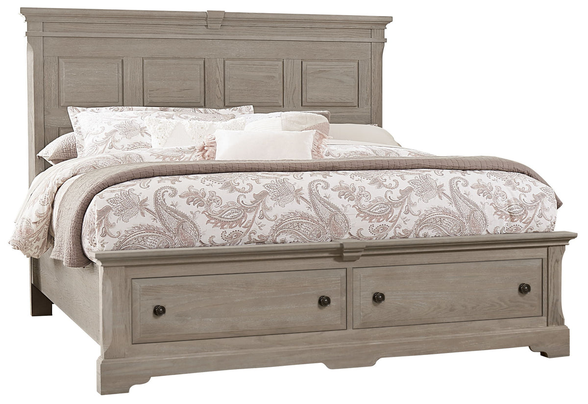 Heritage - Queen Mansion Bed Headboard - Graystone