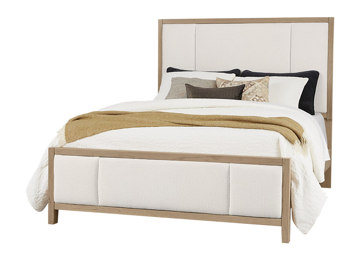 Crafted Cherry - Erin's Queen Upholstered Footboard - Bleached Cherry