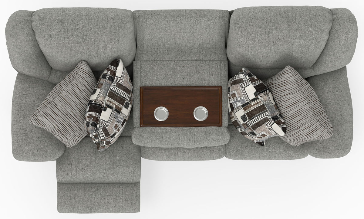 Trifecta - Sofa With 3 Recliners and Drop Down Table