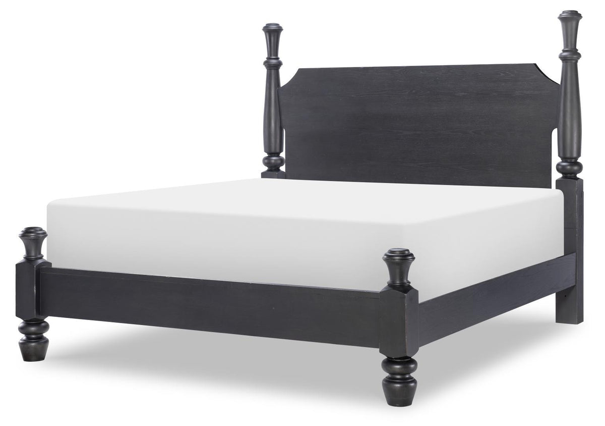 Vintage Market - Queen Chimney Post Headboard - Kettle Black