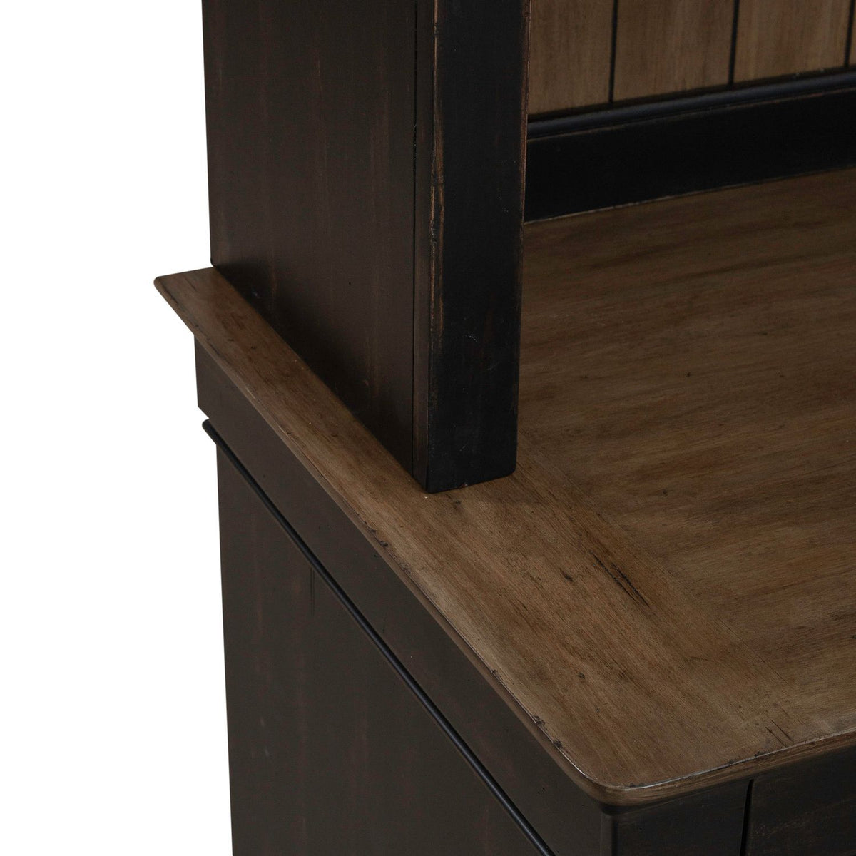 Meritage - Credenza & Hutch - Aged Charcoal