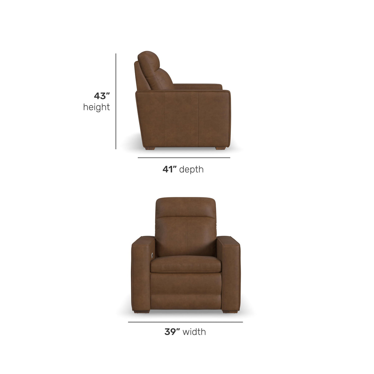 Dutch - Power Recliner With Power Headrest & Lumbar
