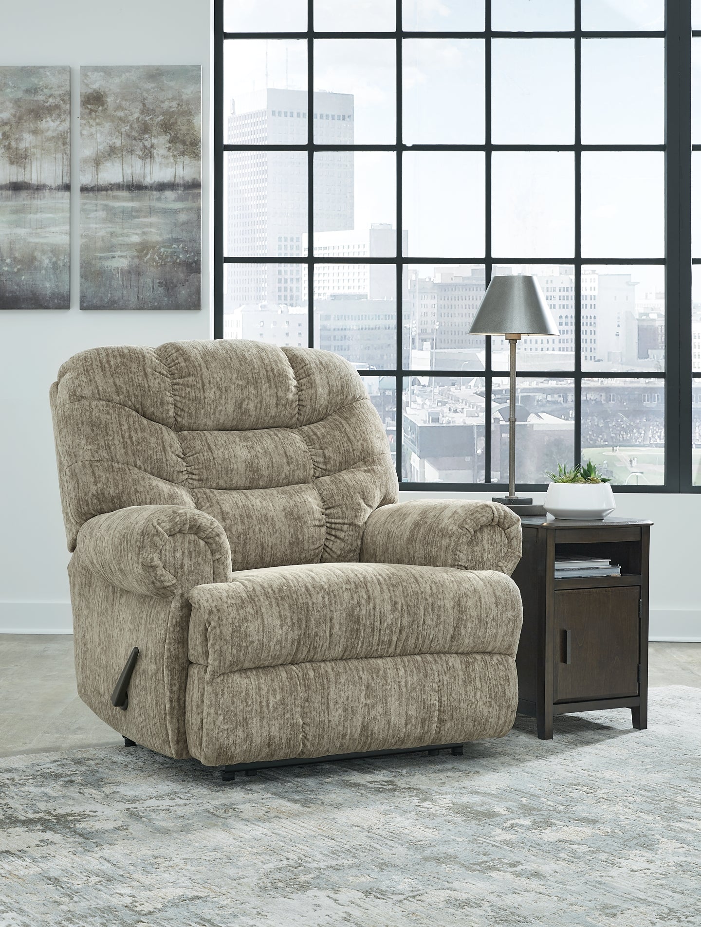 Recliner chair stord discount grey