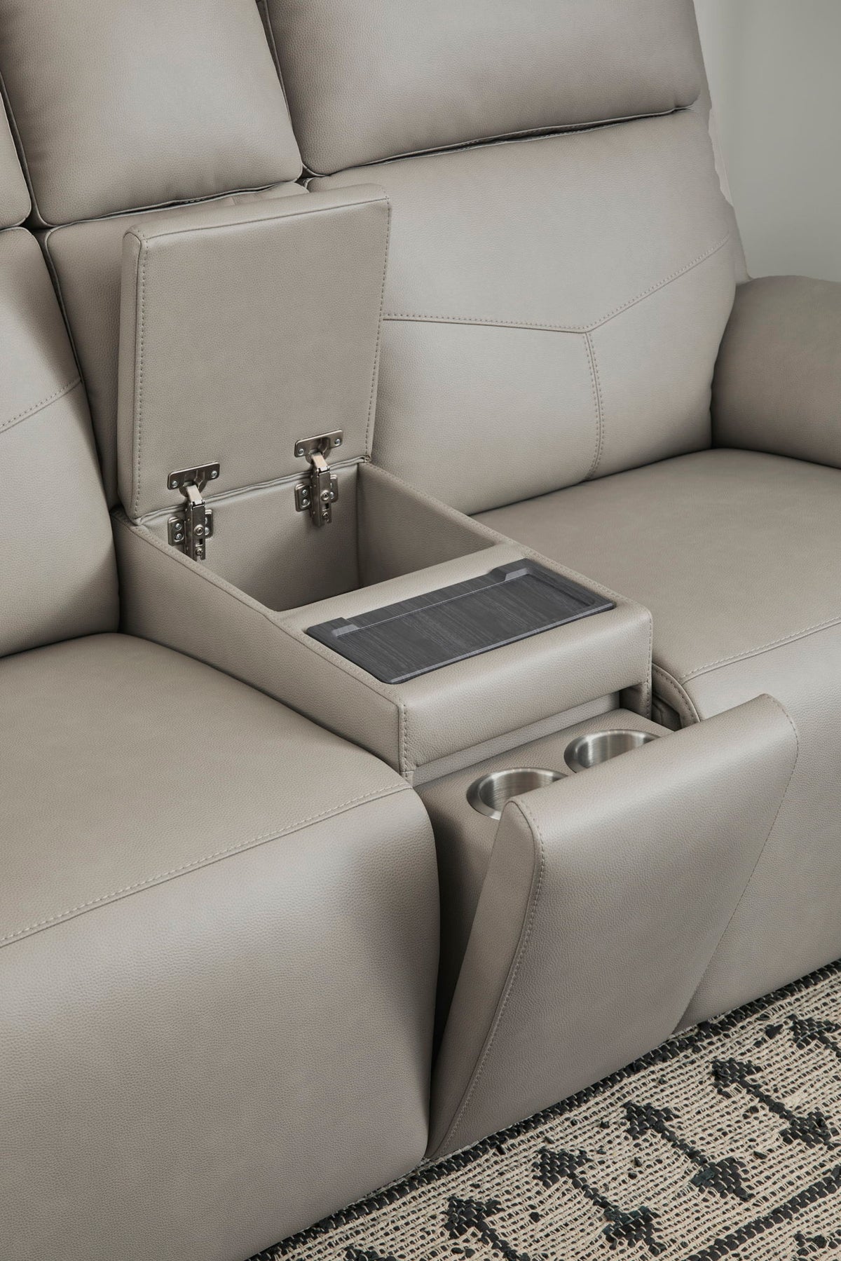 Vernon - Power Reclining Loveseat With Console, Power Headrests, Lumbar, Heat & Massage