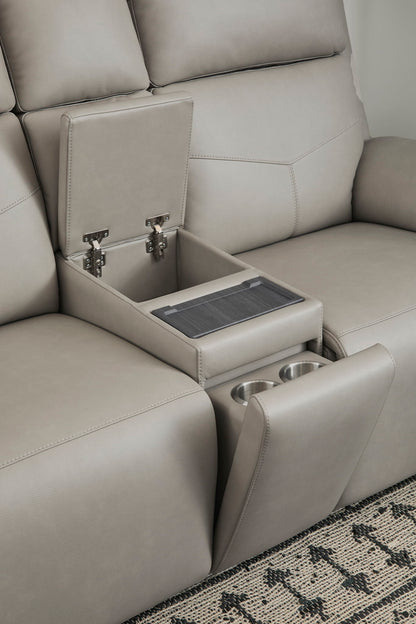 Vernon - Power Reclining Loveseat With Console, Power Headrests, Lumbar, Heat & Massage