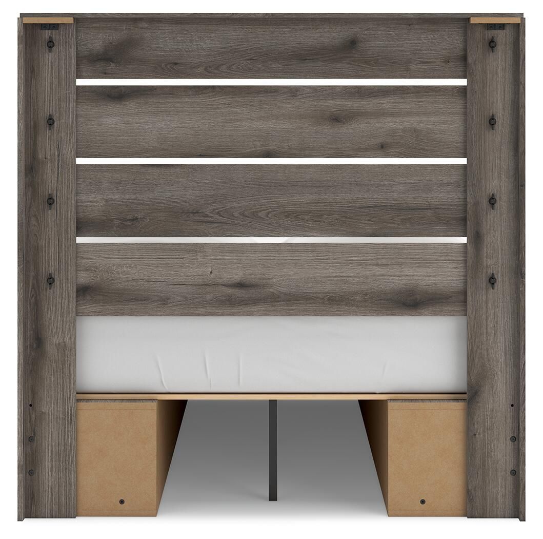 Graystorm - Panel Bed With Storage