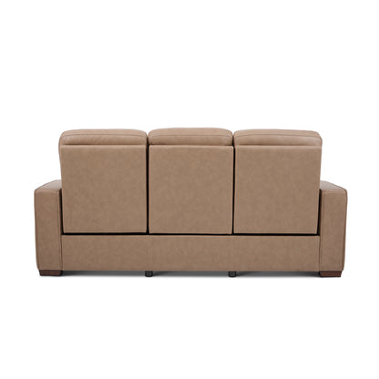 Dutch - Power Reclining Sofa With Console, Power Headrest, & Lumbar