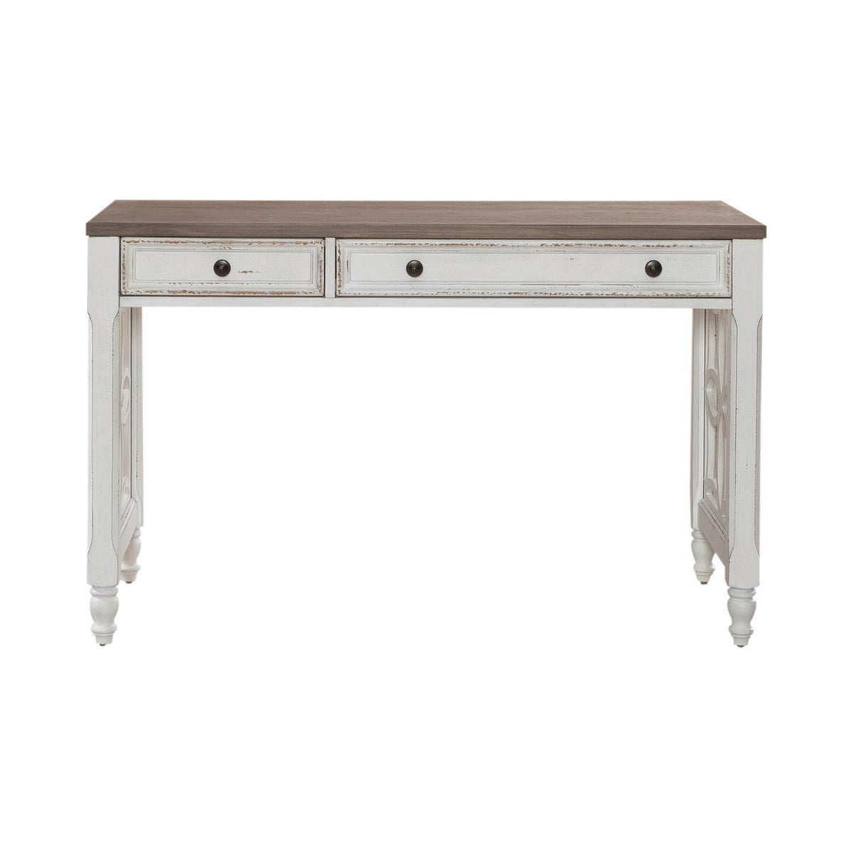 Magnolia Manor - L Writing Desk - Antique White