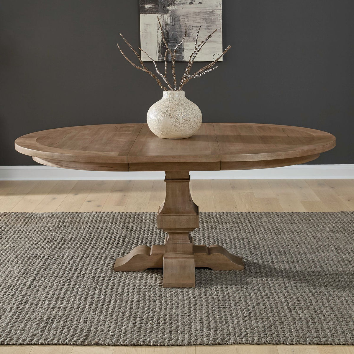 Haven Hills - Round Pedestal Table Top - Camel Beige