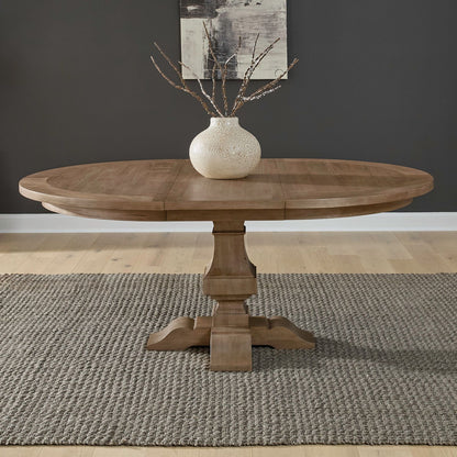 Haven Hills - Round Pedestal Table Top - Camel Beige
