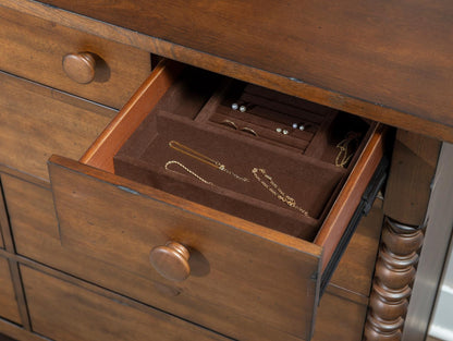 Lake House - Two Tone Dresser - Pinecone And Dried Tobacco