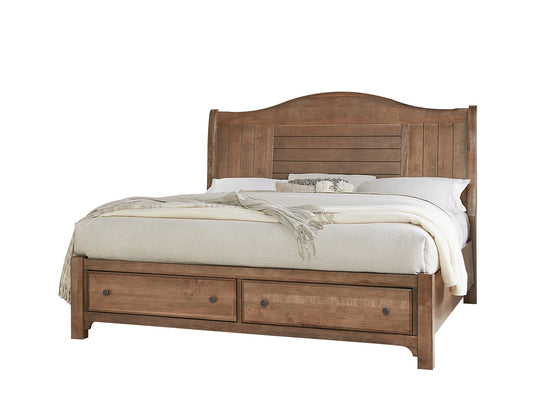 Cool Farmhouse - King/Queen Storage Bed Rails - Natural