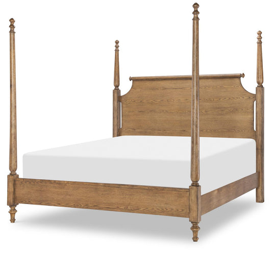 Vintage Market - High Low Poster Headboard Queen - Barnwood Oak