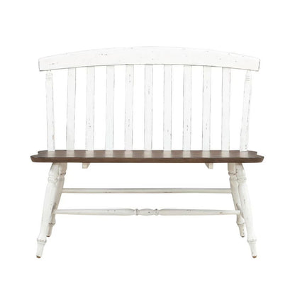 Al Fresco - Slat Back Bench - Graphite & Whitestone