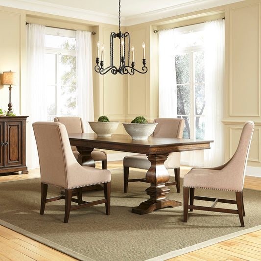 Armand - Trestle Table Base - Antique Brownstone