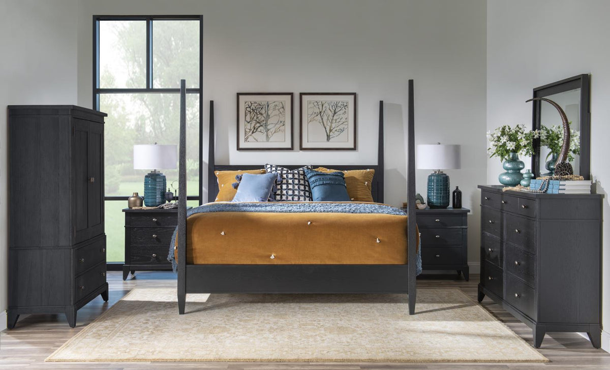 Today's Traditions - King Poster Headboard - Blacksmith