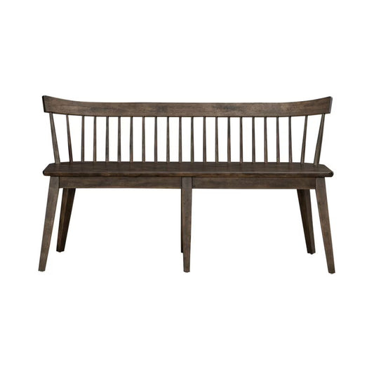 Midland Falls - Spindle Back Bench - Rustic Brown