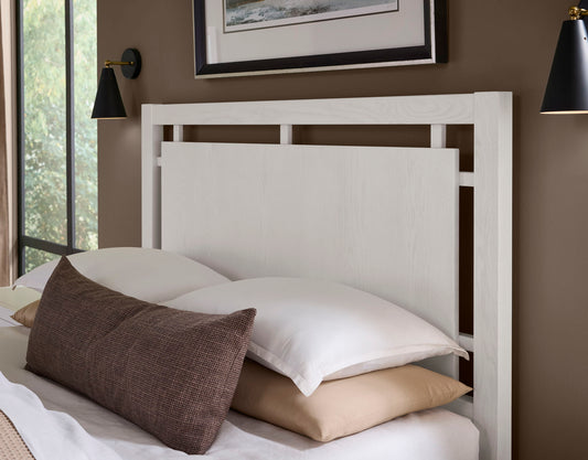 Lodge & Loft - King Floating Panel Headboard - Soft White