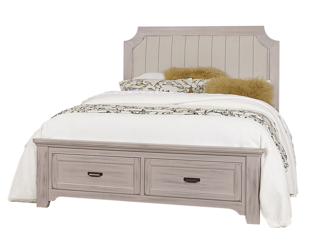 Bungalow - King Upholstered Headboard - Dover Gray Two Tone