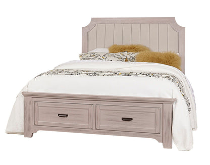 Bungalow - King Upholstered Headboard - Dover Gray Two Tone