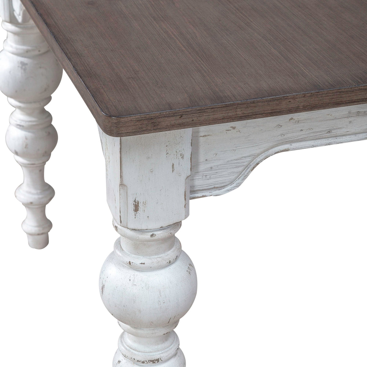 River Place - Rectangular Leg Table - Riverstone White & Tobacco