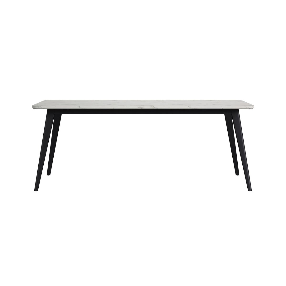 Marlene - Dining Table With White Faux Marble Top - White