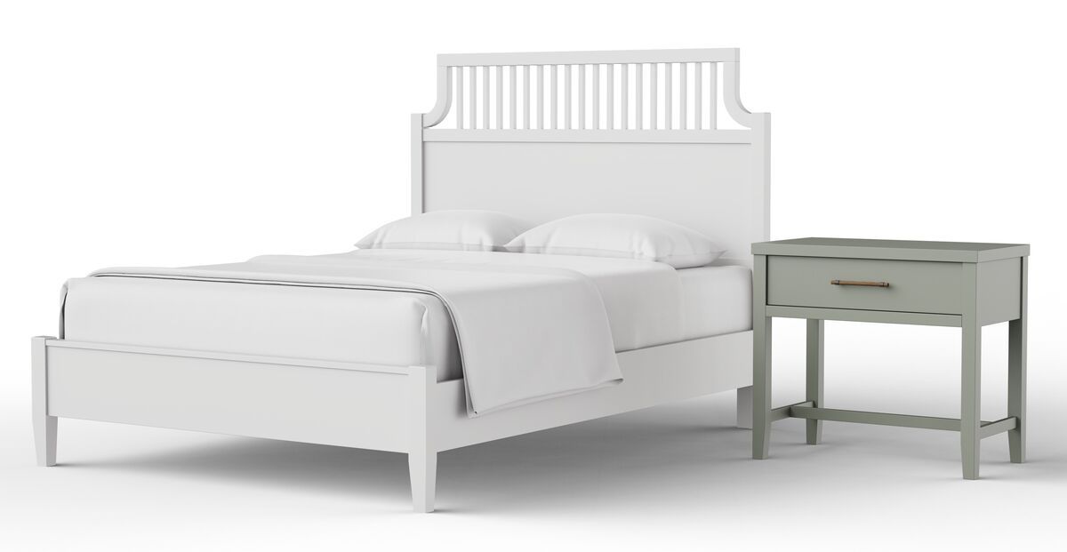 Pure Maple - King Garden Headboard - Cottage White
