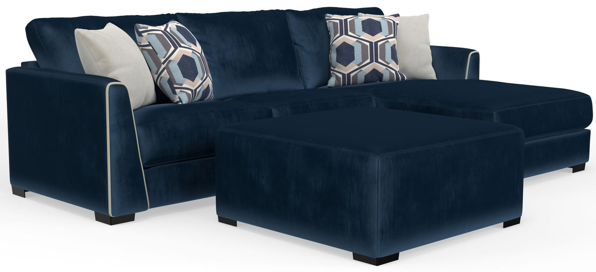 Jetson - Sectional With Comfort Coil Seat Cushions, Included Accent Pillows & Cocktail Ottoman