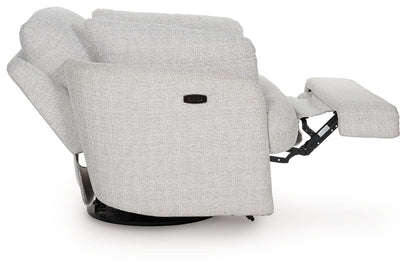 Alainmont Next-Gen Nuvella - Swivel Power Recliner - Stone